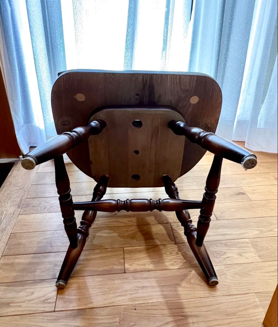 飛騨産業】回転式　高級木製アームチェア