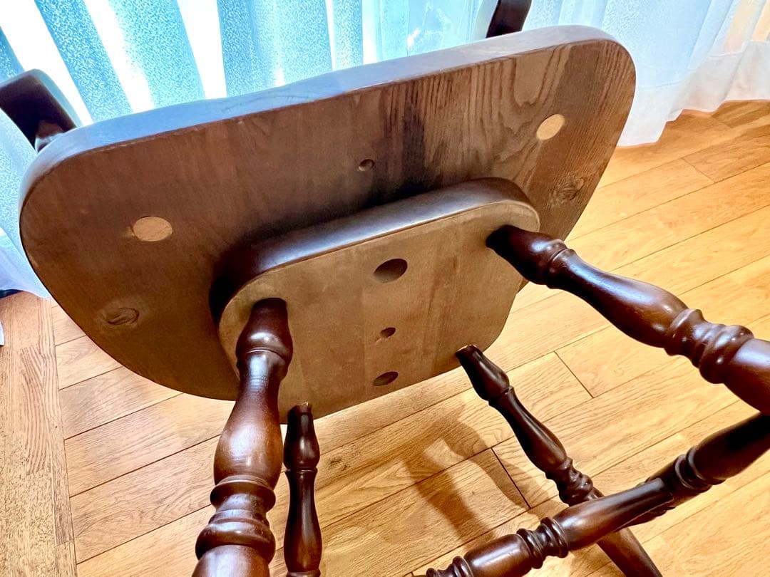 飛騨産業】回転式　高級木製アームチェア