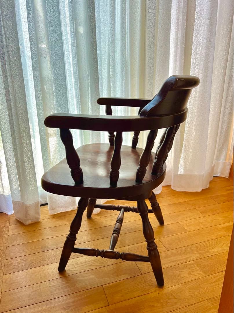 飛騨産業】回転式　高級木製アームチェア