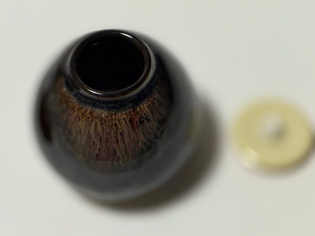 唐物 茄子茶入 茶器 茶入 陶器 茶道具 仕覆付 龍村美術織物製、文