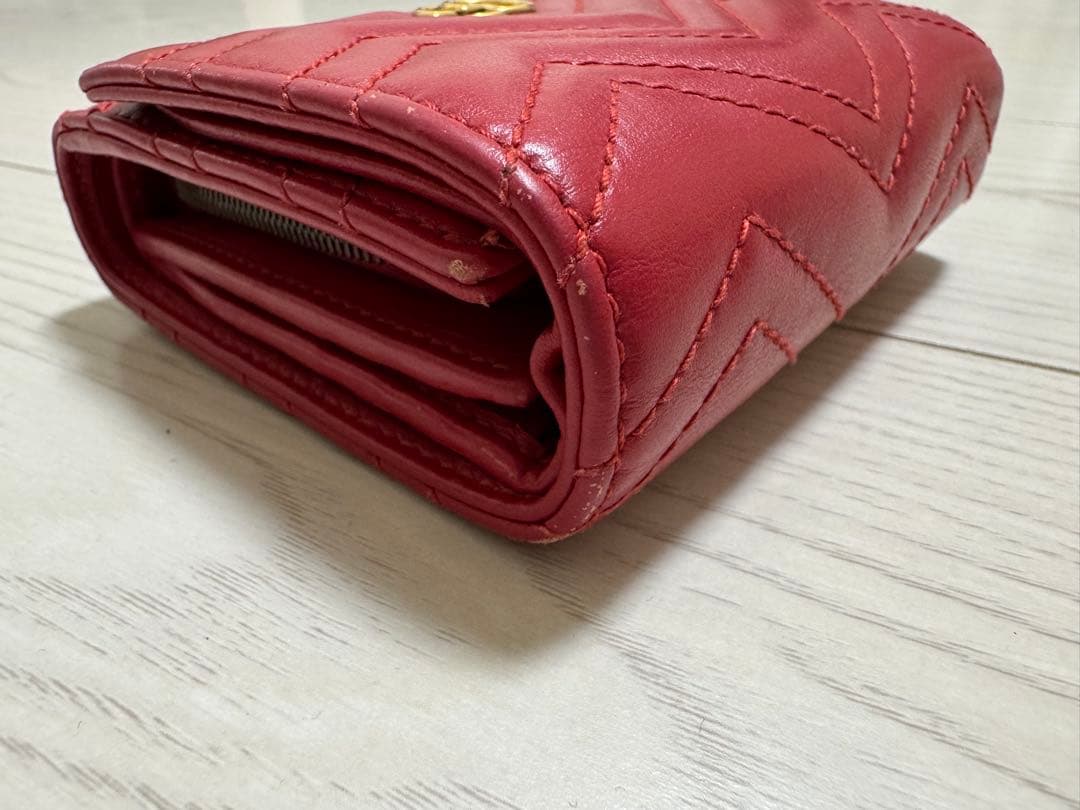 GUCCI二つ折り財布 レッド