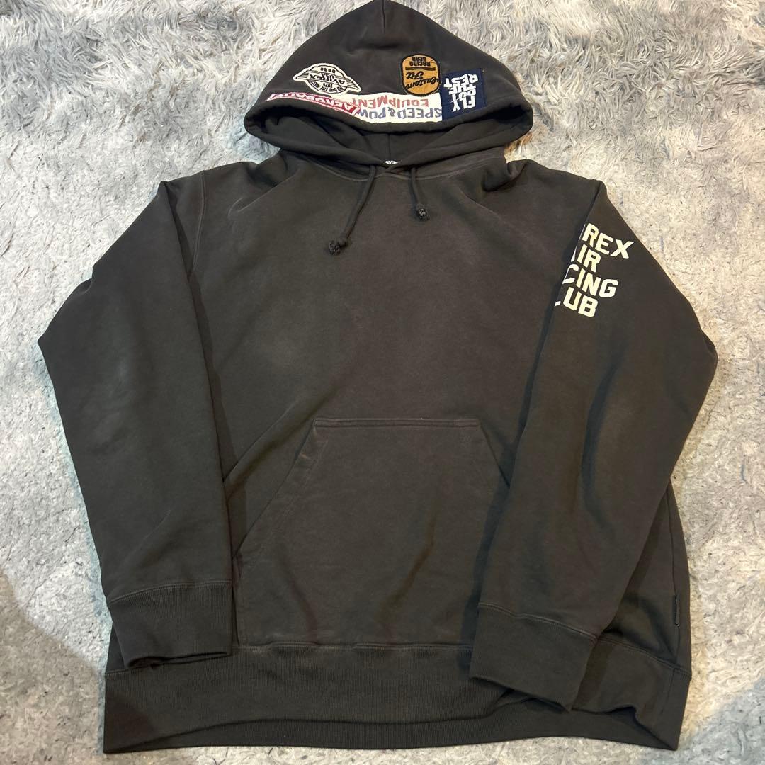 AVIREX 50周年記念 フード付きパーカー ブラック