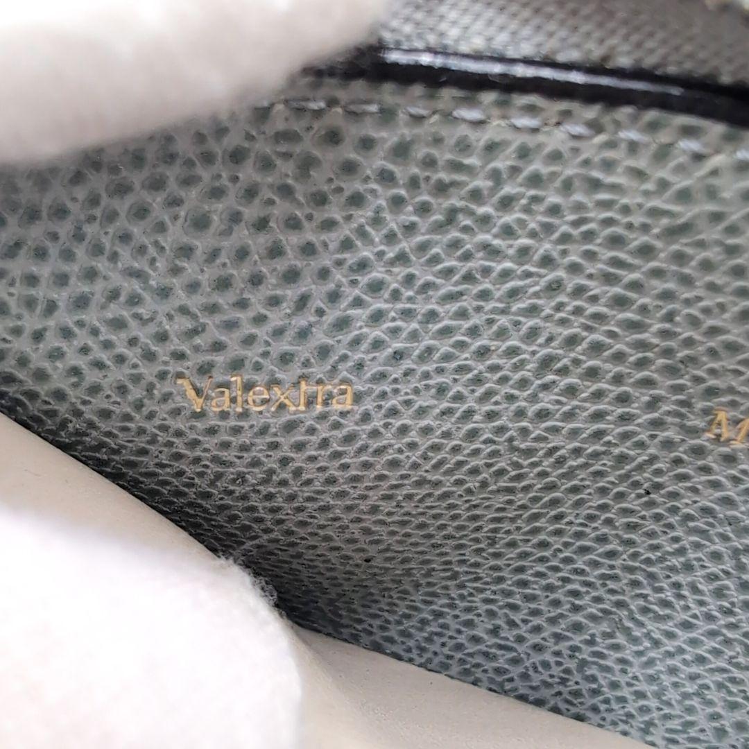 Valextra　カードケース　ジップウォレット　ミニ財布　グレー　本革