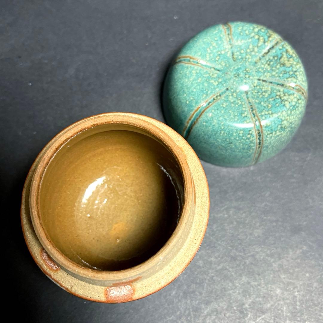 牛ノ戸焼 緑釉盒子 蓋物 鳥取民藝 緑釉茶入 - メルカリ