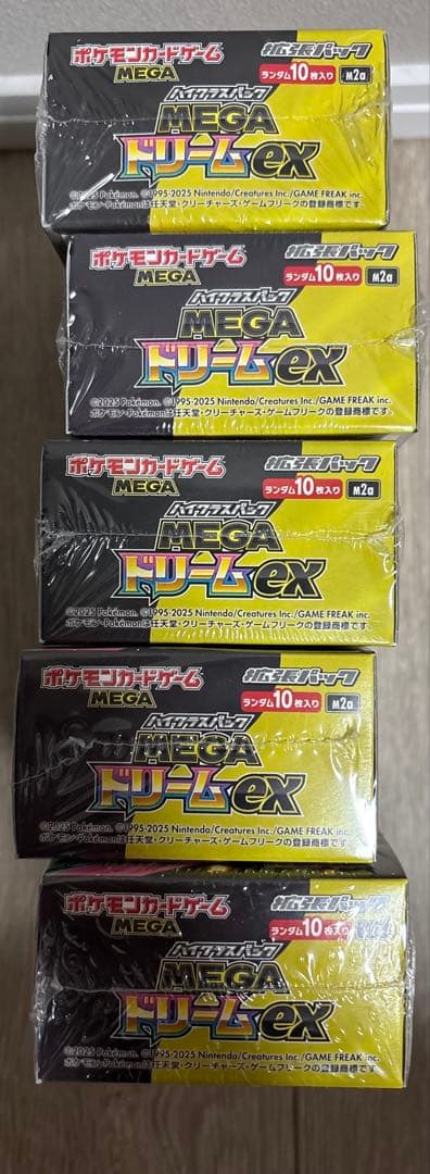 ポケモンカード MEGA ドリームEX 5BOX シュリンク付き 新品未開封品