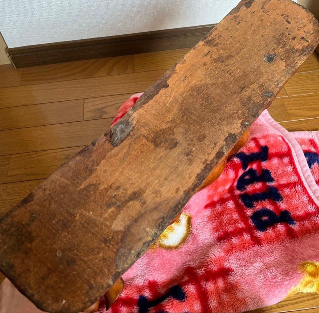 縁起物】一本 木彫り 牛 重厚感 置物 風水 オブジェ