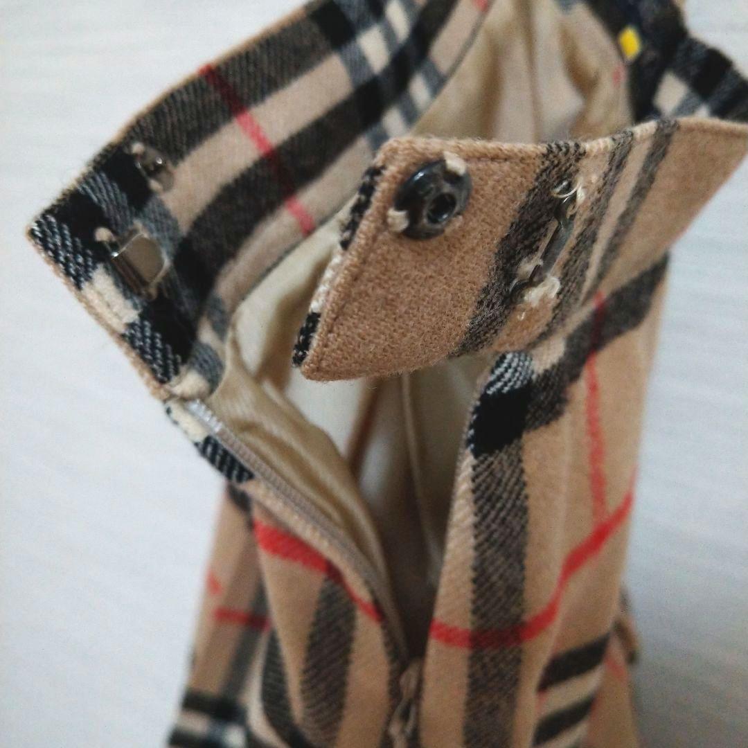 バーバリー　BURBERRY　ウールプリーツスカート　ノバチェック　サイズS