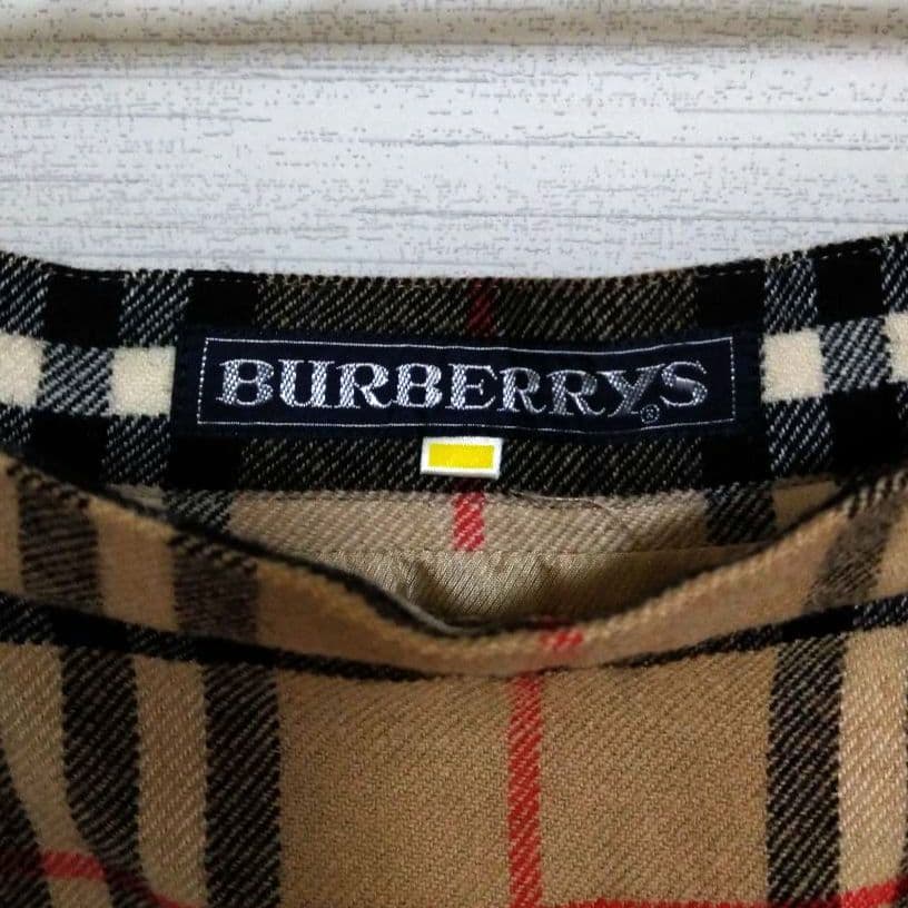 バーバリー　BURBERRY　ウールプリーツスカート　ノバチェック　サイズS
