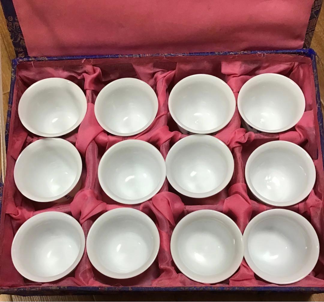 S*)様 中国古美術 煎茶碗 十二客 無傷 大清康熙年