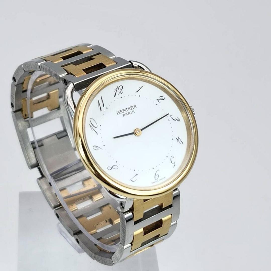 エルメス アルソー 腕時計　ボーイズ　ゴールド　シルバー　クォーツ　Hベルト