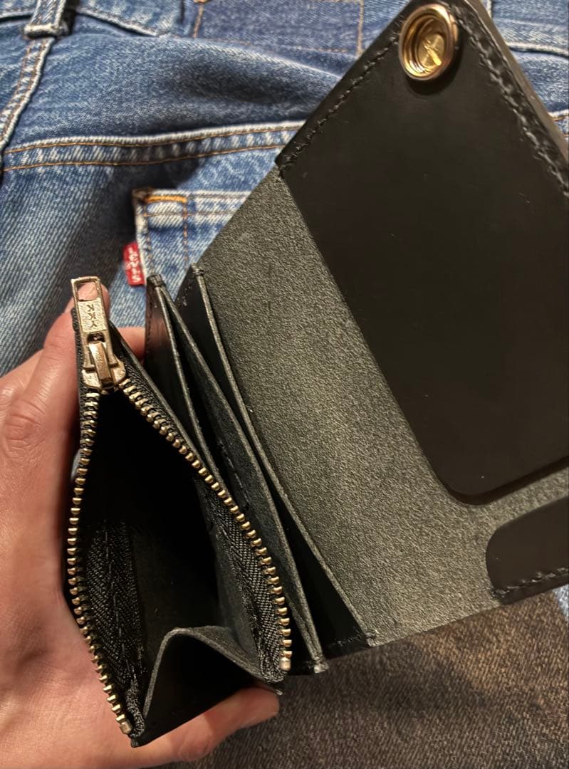 トラッカーウォレット　ショートサイズ　シルバー925アポロコンチョカスタム