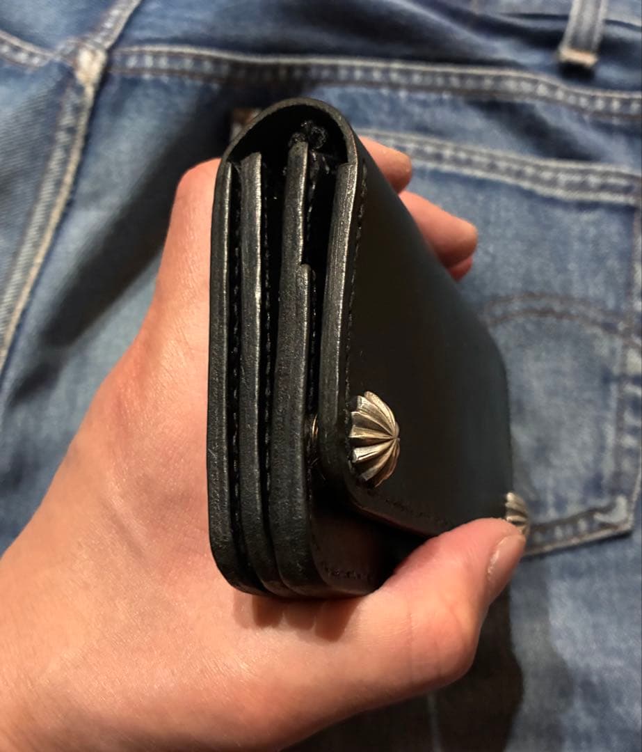 トラッカーウォレット　ショートサイズ　シルバー925アポロコンチョカスタム