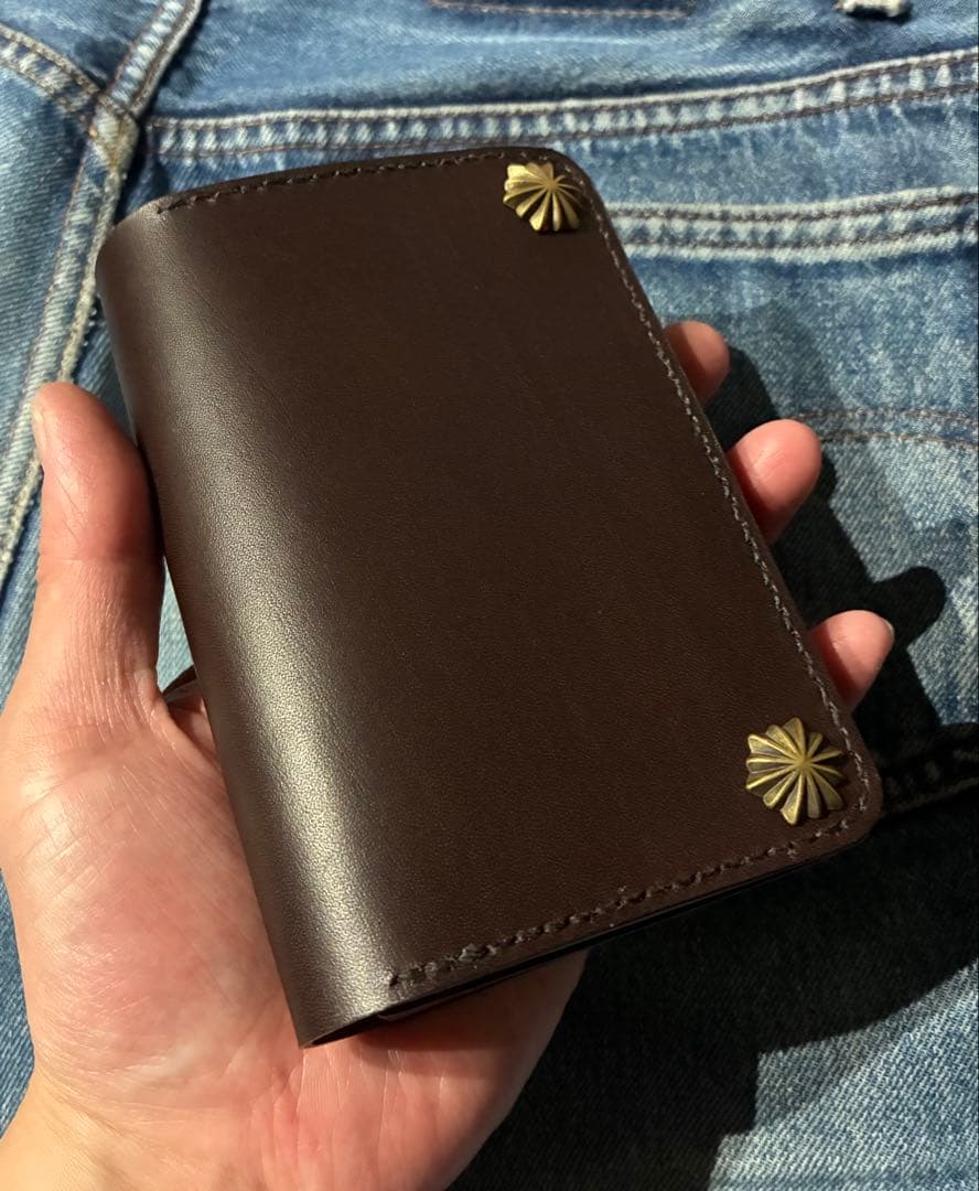 トラッカーウォレット　ミドル　イタリアンレザー　ブルガロ　アポロコンチョ