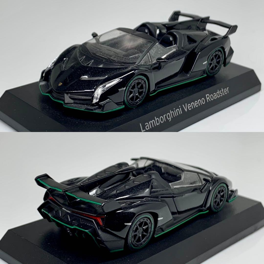 京商 1/64 ランボルギーニ ヴェネーノ ロードスター 黒 緑 - メルカリ