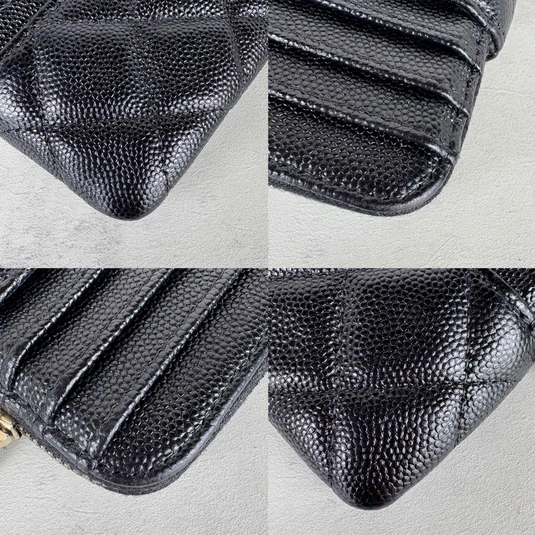CHANEL キャビアスキン　マトラッセ　ケース　フラグメントケース