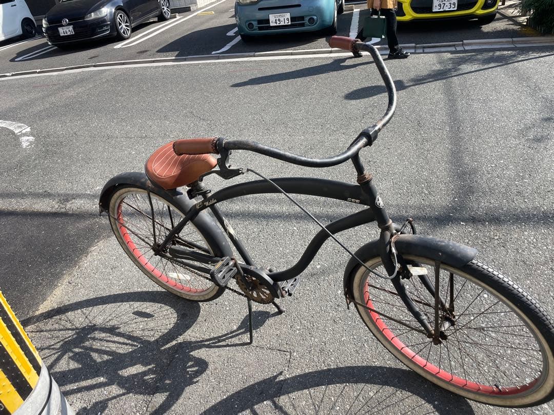 ビーチクルーザー 自転車 黒 26インチ