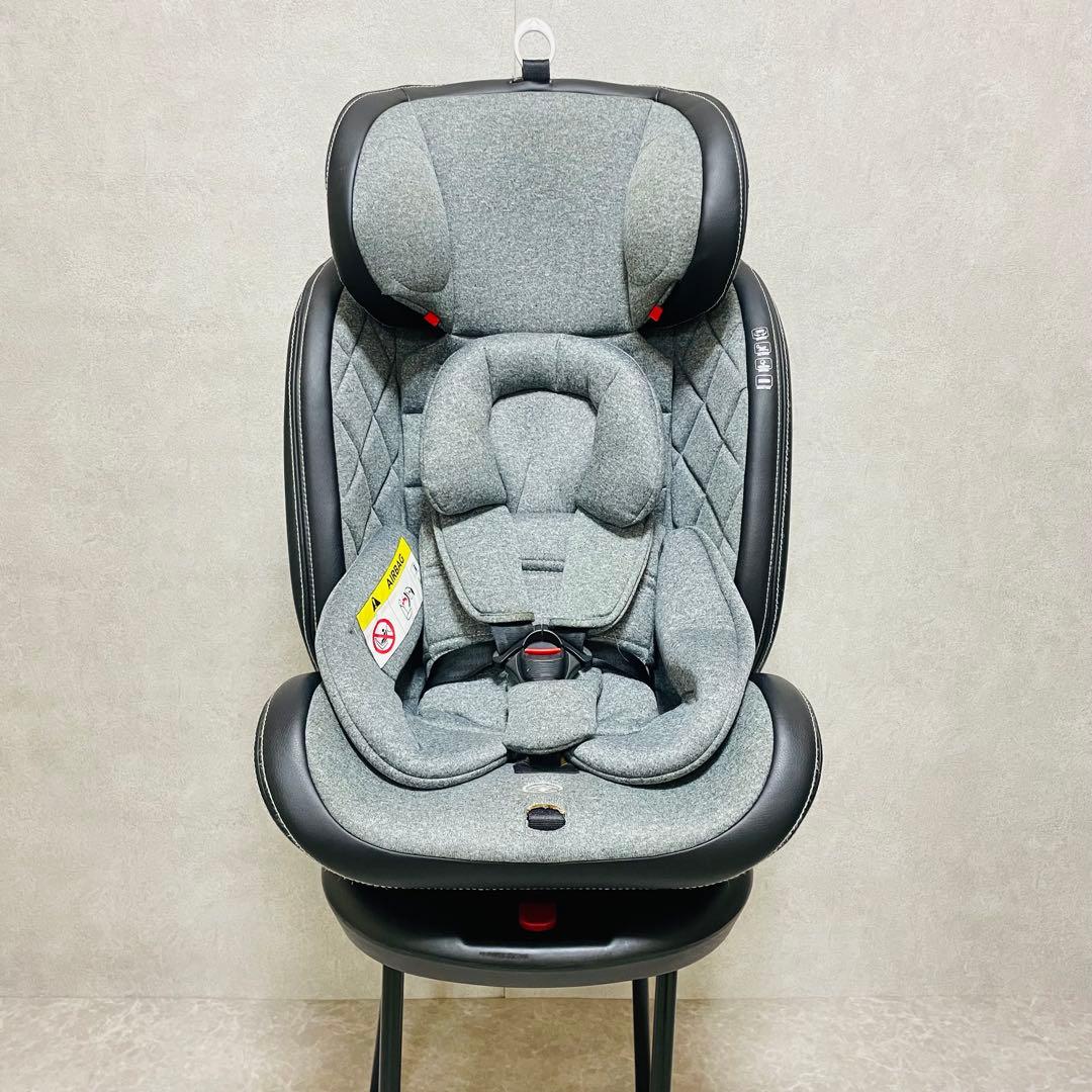 美品 日本育児 グロウフィット ISOFIX チャイルドシート 新生児 回転式