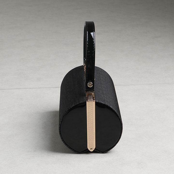 【新品】振袖用 草履バッグセット　無地ラメ糸使用　ブラック　24cm　N