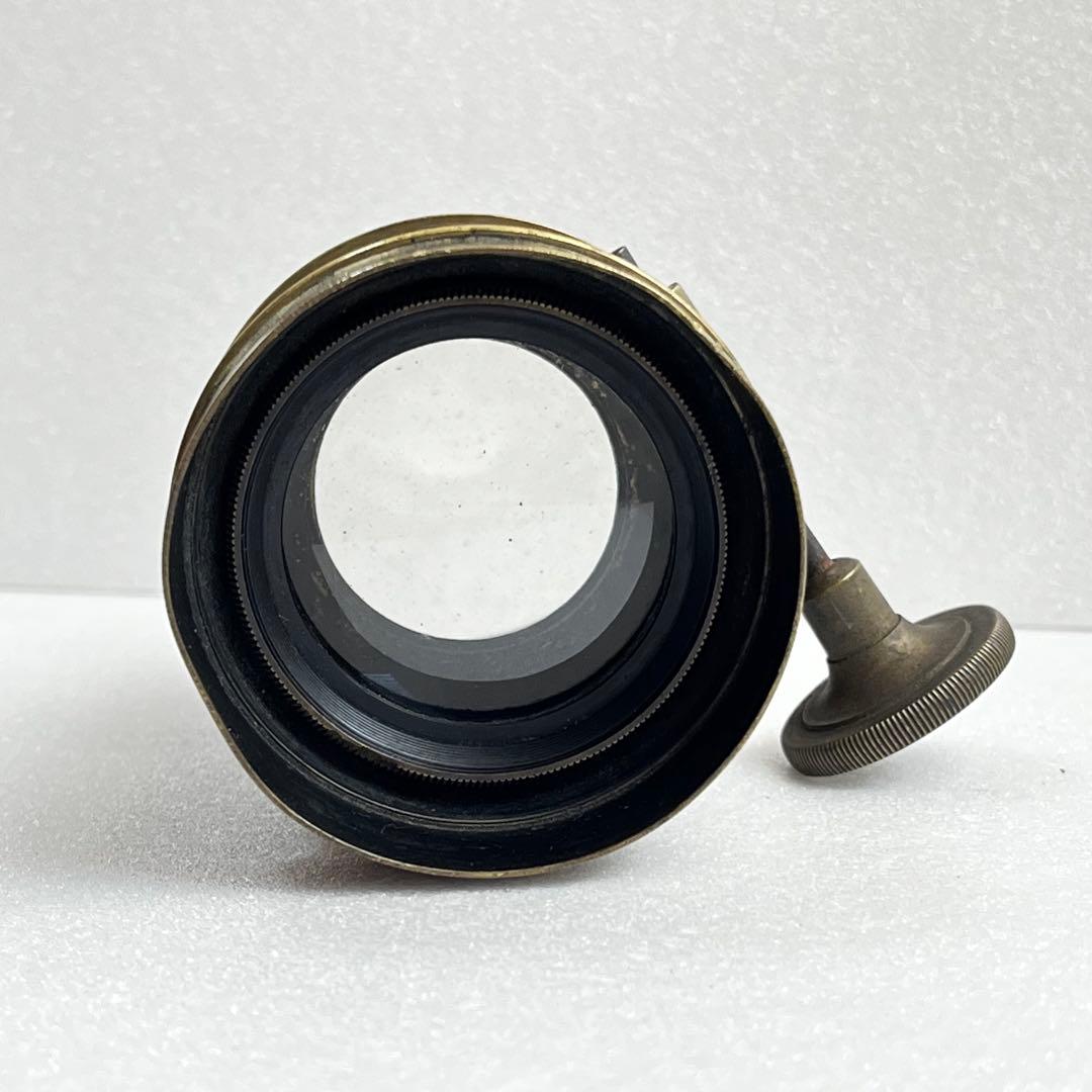 19世紀 フランス製 アンティーク 真鍮レンズ筒 木製カメラ用