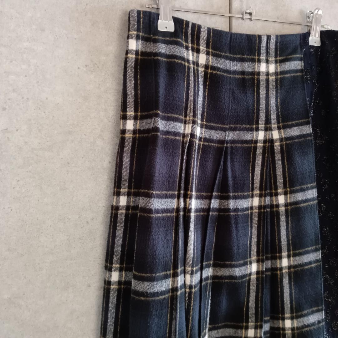 sacai luck サカイ プリーツ チェックスカート　日本製 X4184