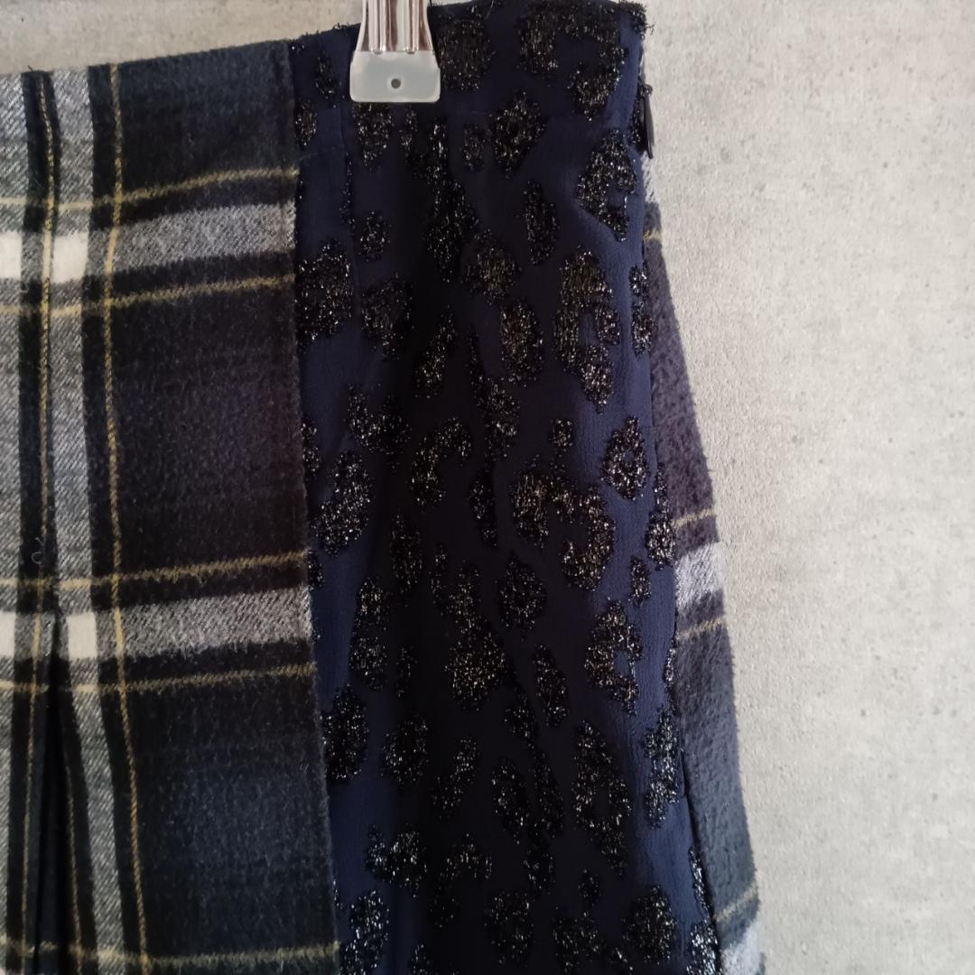 sacai luck サカイ プリーツ チェックスカート　日本製 X4184