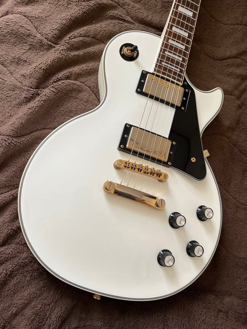 【調整済】epiphone Lespaul Custom pro white