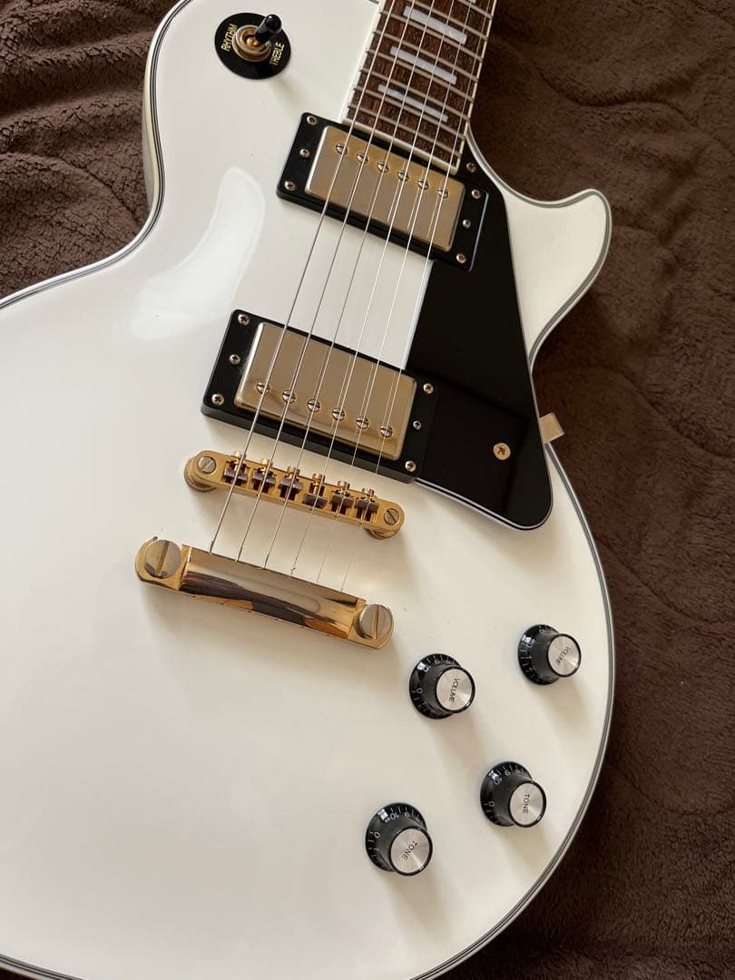 【調整済】epiphone Lespaul Custom pro white