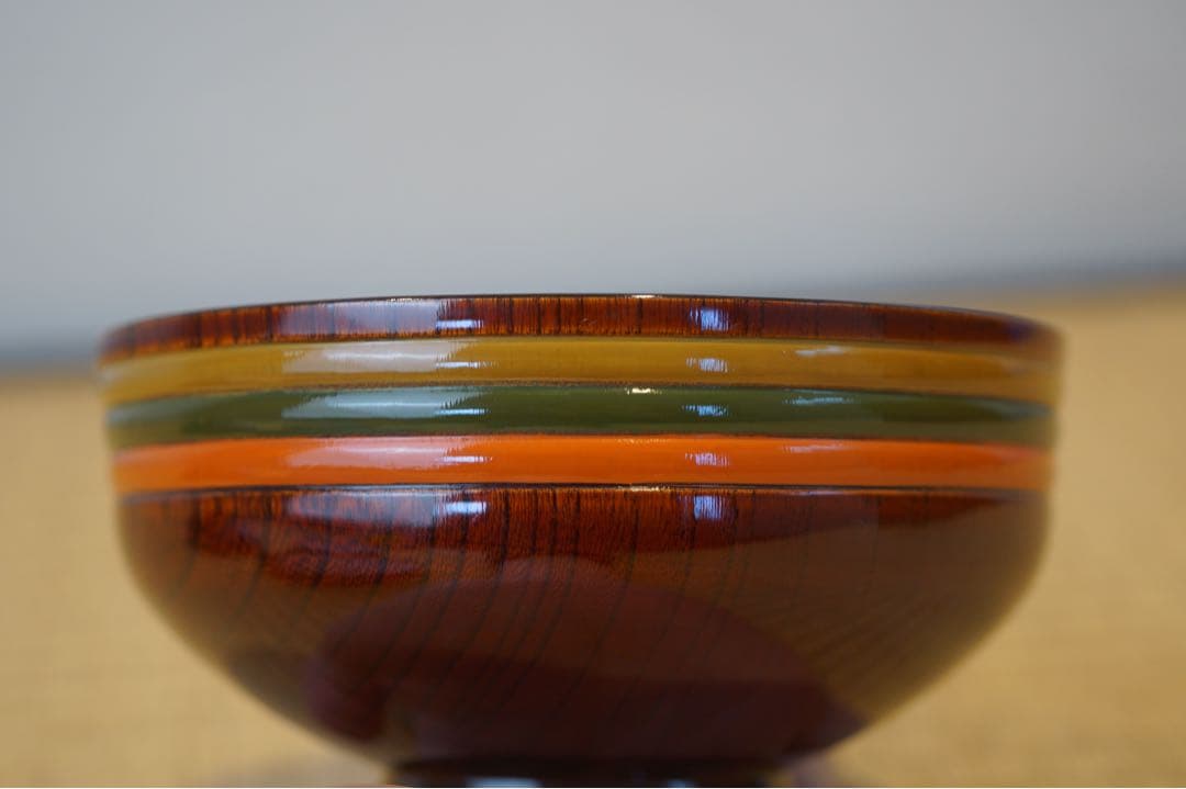 溜塗内黒 独楽形 蓋物椀 2客/ 木製漆器 茶懐石