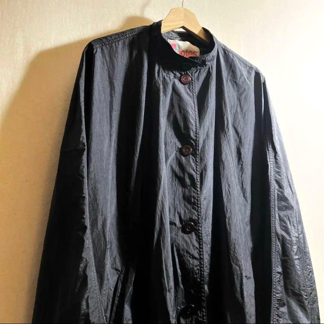90's古着　個性派 デザインコート　ポンチョ　ブラック