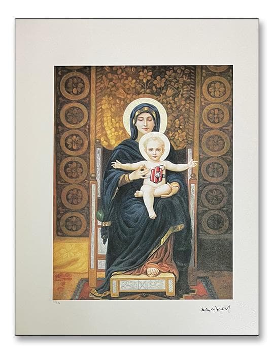 九谷焼光星窯三然子畫飾り皿です