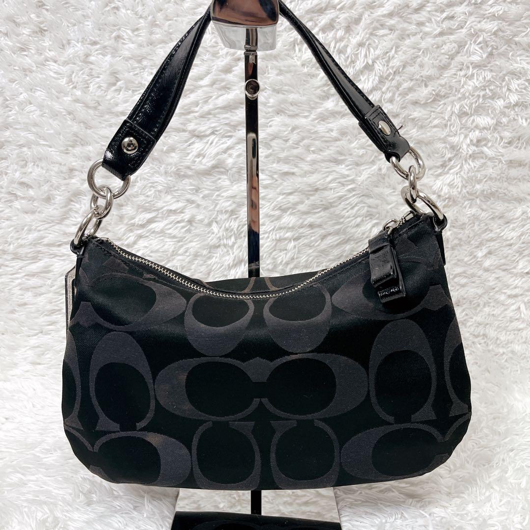 コーチ　2way ショルダーバッグ F20044 ブラック ハートチャーム