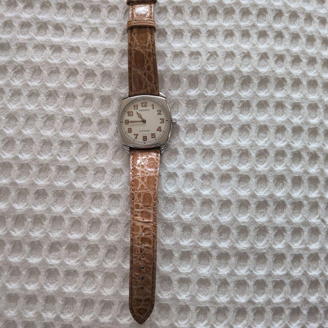 MOVADO自動巻き時計 オーストリッチストラップと尾錠付