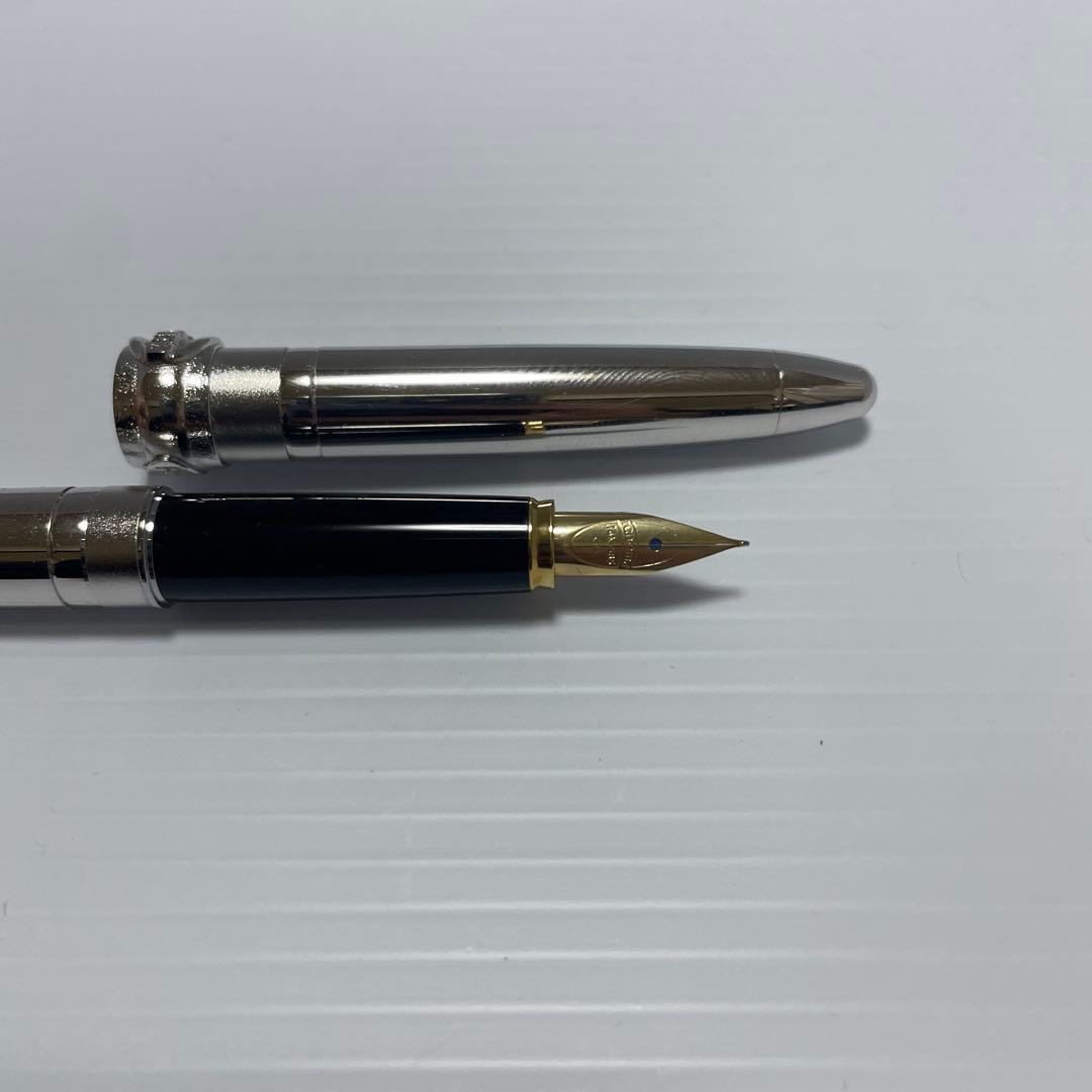 廃盤renomaシルバー ロジュウム仕上げ万年筆 ref200-1