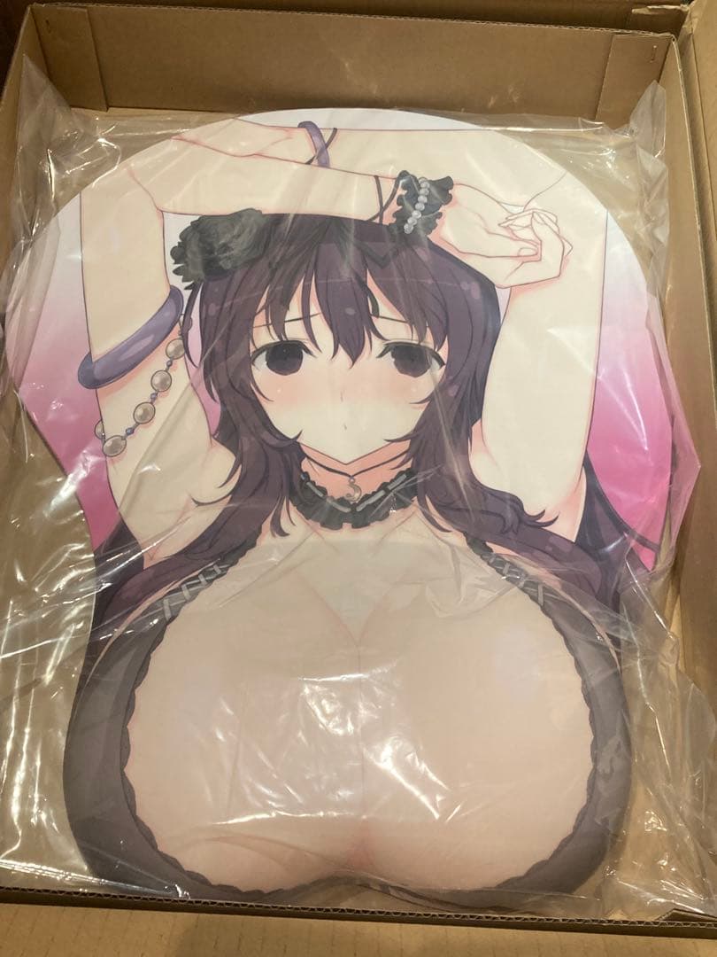 新品未使用品 閃乱カグラ 紫 等身大 マウスパッド
