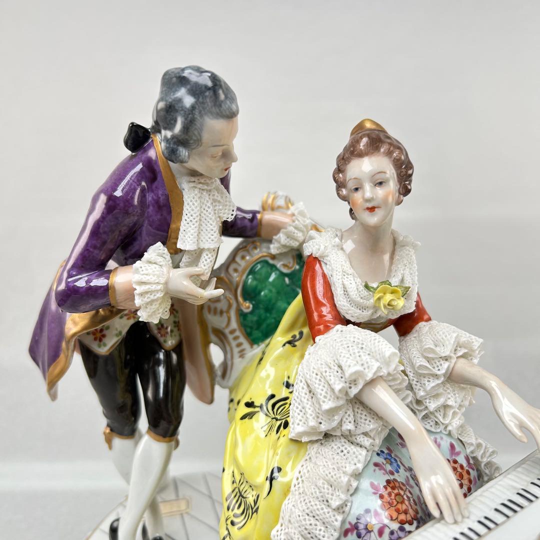 ロココ調 陶磁器 音楽家 フィギュア