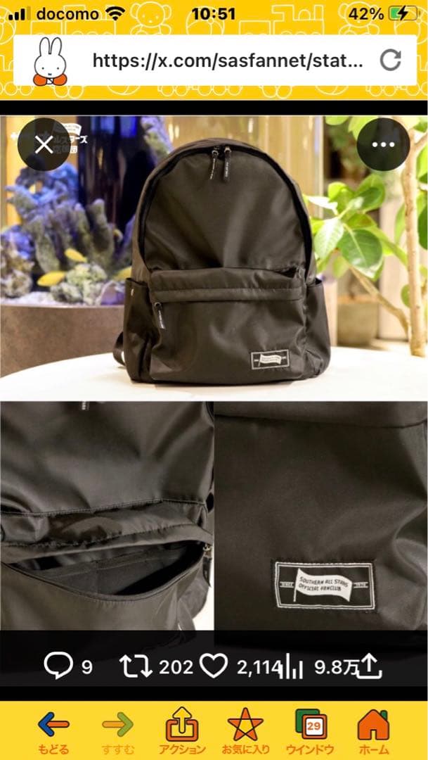 ななサザンリュック