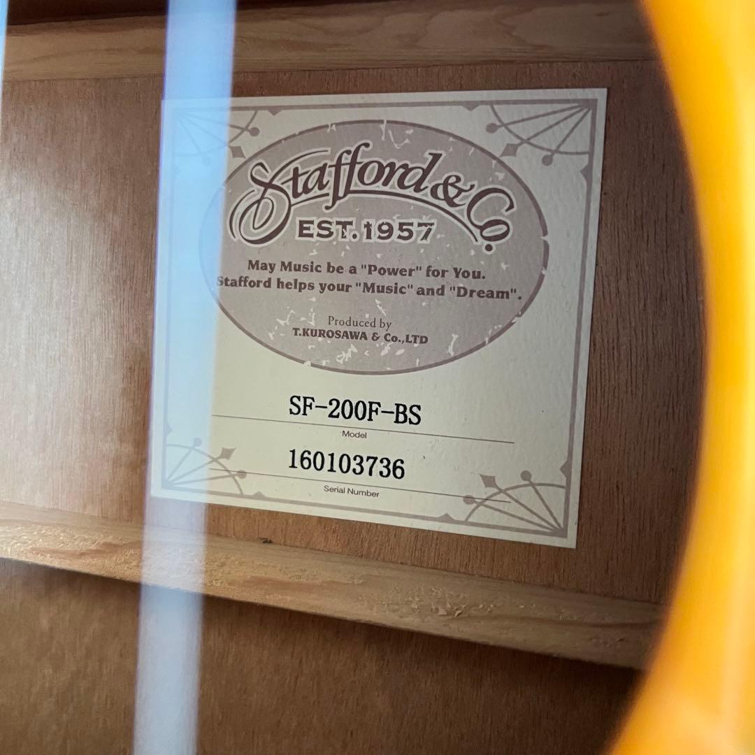91美品✨ Stafford SF-200F-BS ギター 91美品✨ Stafford SF-200F-