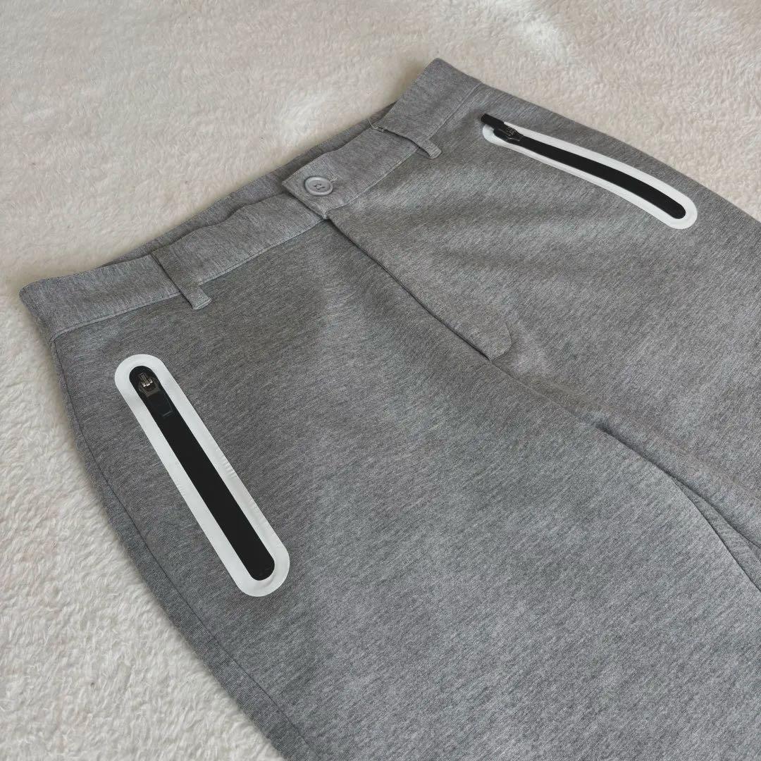 V12 TEC PANTS スリムフィット ダンボールニット グレー レディース