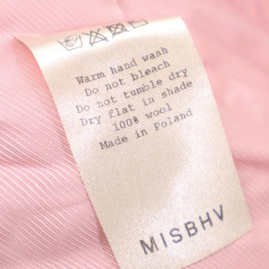 H4625-146◾️ミスビヘイブ バックプリントチェスターコート ウール