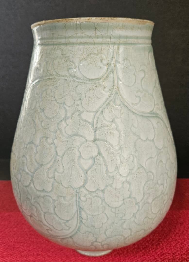 中国古美術 中国古陶磁器 古玩 青白磁 影青 彫花文 瓶 罐