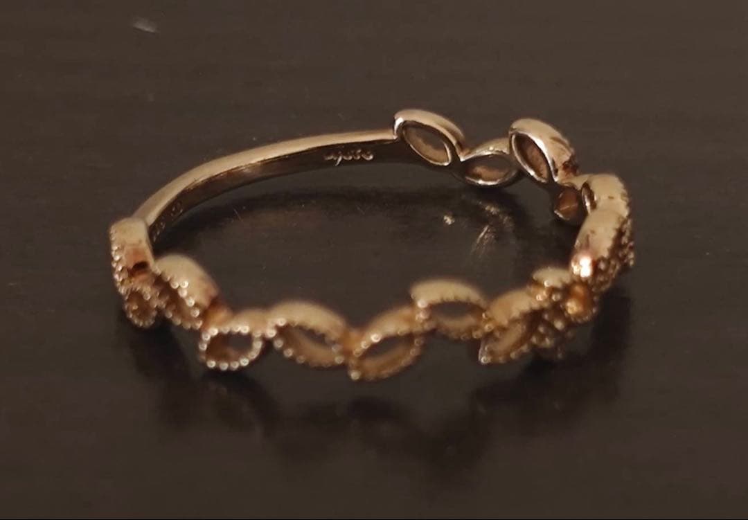 k*o様 agete K10 ダイヤモンド リーフモチーフ リング 9号