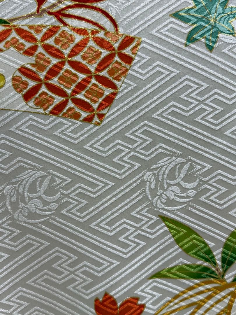 1/26迄の出品】新品【吉澤織物】板場友禅 振袖 白地 古典 未仕立 三越