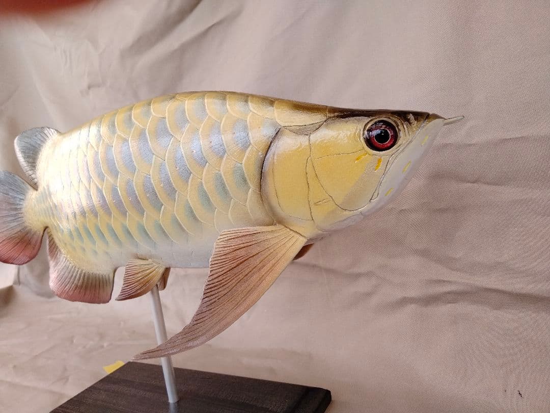 ハンドメイド2　41cmアジアアロワナ　フィギュア　レプリカ　熱帯魚　模型