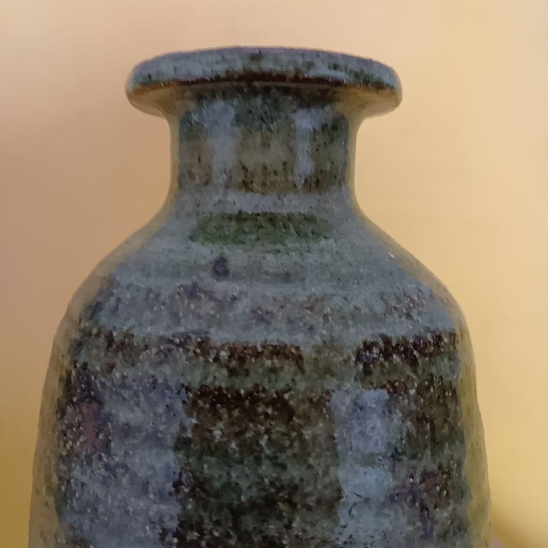 骨董品】加藤舜陶 灰釉花生 花瓶 花入 共箱 茶道具ほぼ未使用‼️陶芸