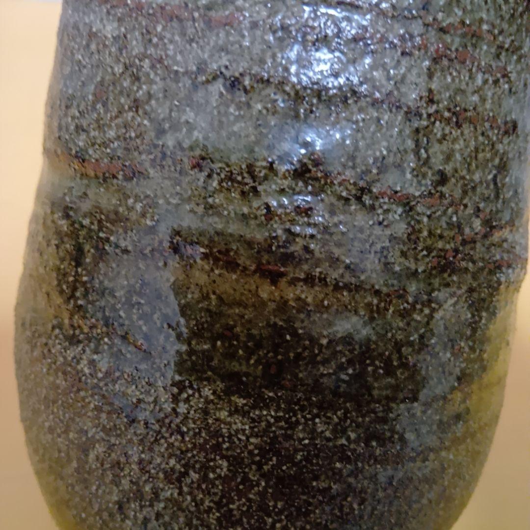 骨董品】加藤舜陶 灰釉花生 花瓶 花入 共箱 茶道具ほぼ未使用‼️陶芸