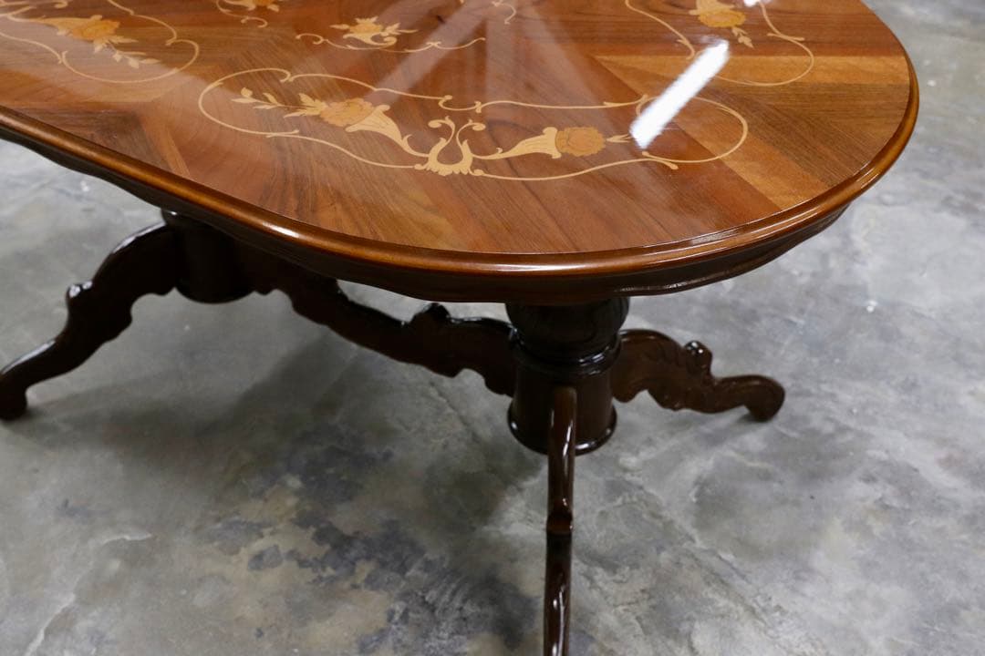 GMIK245◯イタリア製 クラシック ダイニングテーブル 食卓テーブル アン