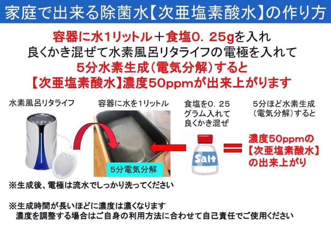 リタライフ ver2 次亜塩素酸水生成可能 【公式通販】 【専用