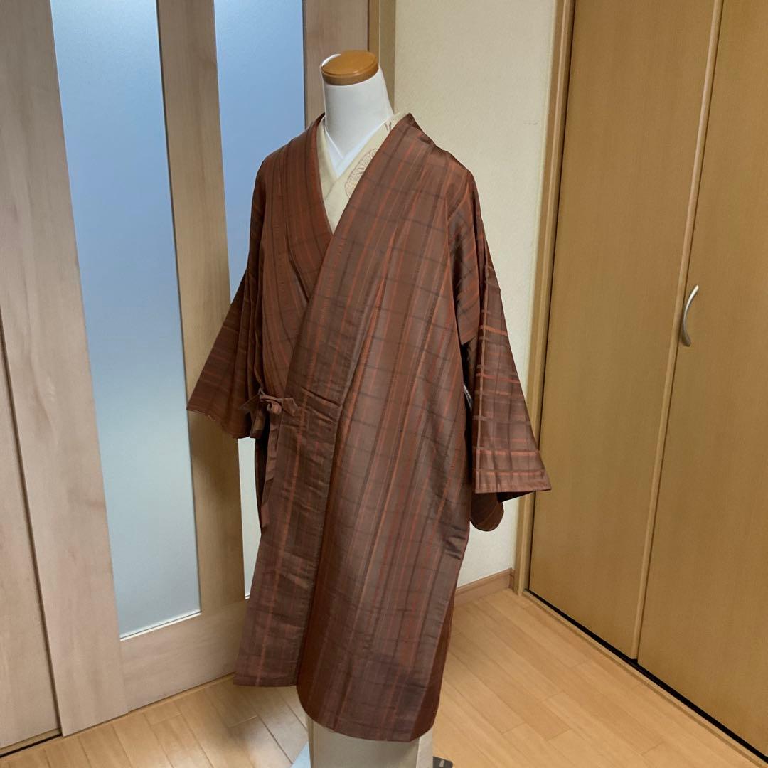 和装バック　利休バック　博多帯　紬地　ハンドメイド