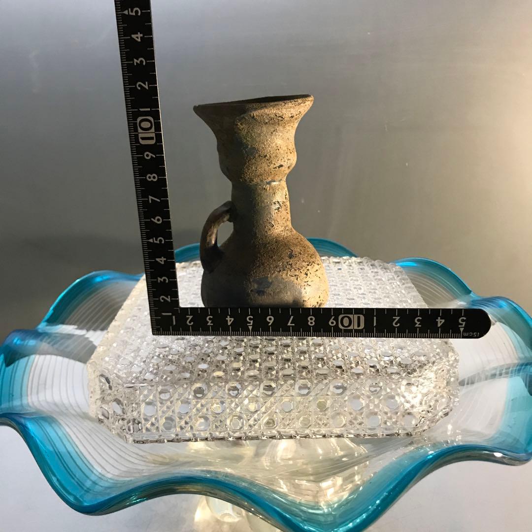 骨董 時代ガラス 発掘系ローマングラス（泪）涙壺 銀化瓶