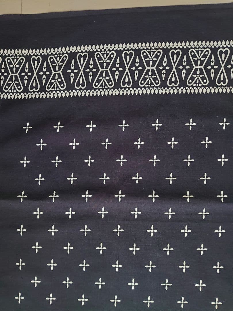 ヴィンテージ バンダナ クロス ブラック ネイビー セット